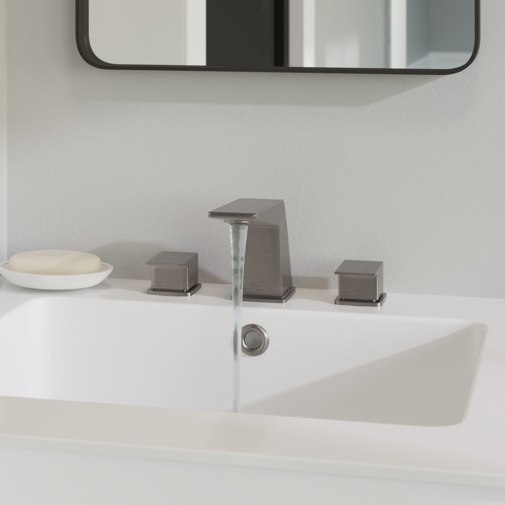 Swiss Madison Carre 8 in. Widespread, 2-Handle, Bathroom Faucet in Brushed Nickel