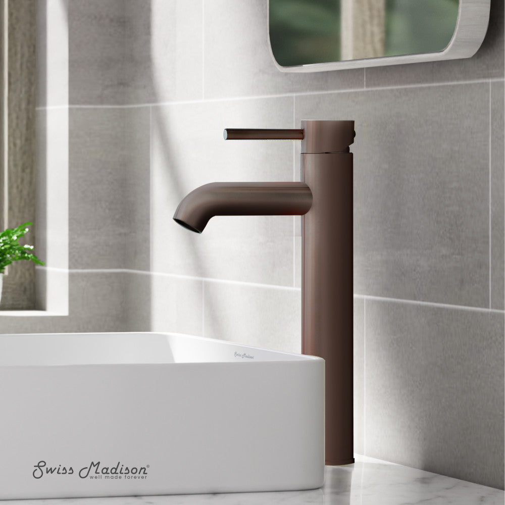 Swiss Madison Ivy Single Hole, Single-Handle, High Arc Bathroom Faucet in Oil Rubbed Bronze