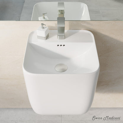 Swiss Madison Carre 17.5" Wall-Mount Bathroom Sink