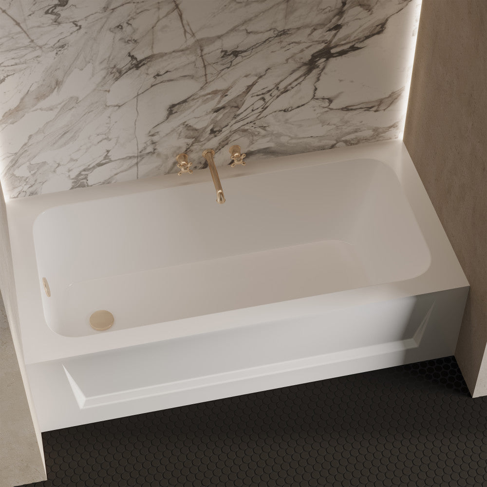 Swiss Madison Virage 60" x 30" Left-Hand Drain Alcove Bathtub with Apron