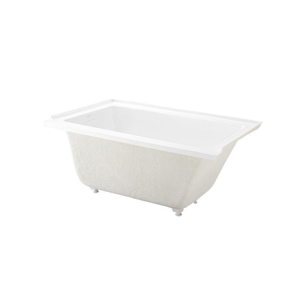 Swiss Madison Voltaire 54 x 30 Left Drain Soaking Alcove Bathtub in Glossy White with Integrated Overflow, Drain Included