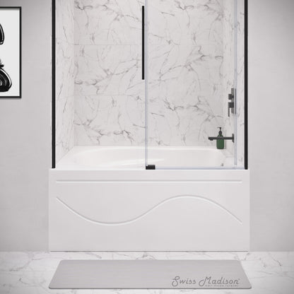 Swiss Madison Ivy 54'' x 30" Bathtub with Apron Right Hand Drain in White