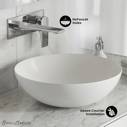 Swiss Madison Classe 16 Ceramic Sink in Shiny White