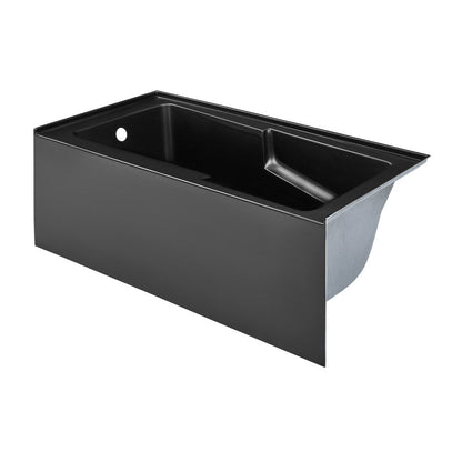 Swiss Madison Voltaire 60" x 32" Left-Hand Drain Alcove Bathtub with Apron in Matte Black