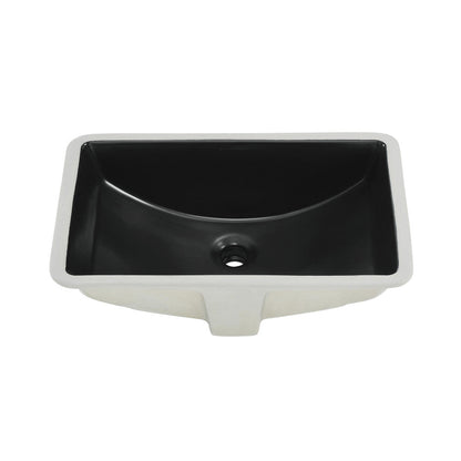 Swiss Madison Plaisir 22" Ceramic Undermount Bathroom Sink in Matte Black