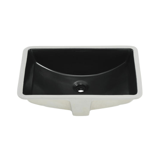 Swiss Madison Plaisir 22" Ceramic Undermount Bathroom Sink in Matte Black