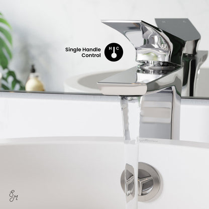 Swiss Madison Monaco Single Hole, Single-Handle, High Arc Bathroom Faucet in Chrome