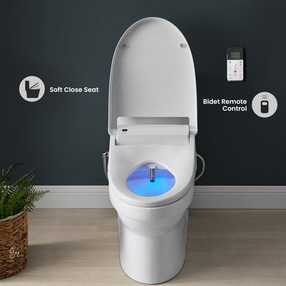 Swiss Madison Virage One-Piece Toilet with Vivante Smart Seat 1.1/1.6 gpf