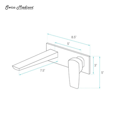Swiss Madison Monaco Single-Handle, Wall-Mount, Bathroom Faucet in Oil Rubbed Bronze