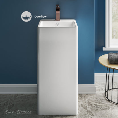 Swiss Madison Concorde One Piece Pedestal Sink
