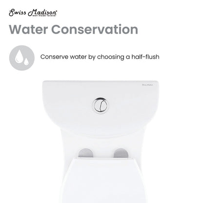 Swiss Madison Sublime One-Piece Elongated Toilet Dual-Flush 1.1/1.6 gpf