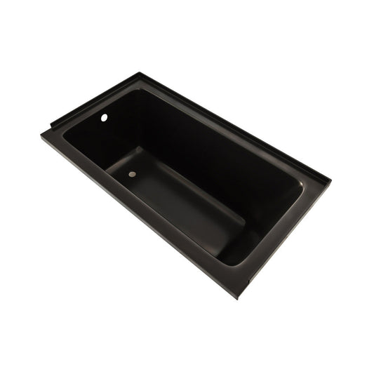 Swiss Madison Voltaire 54 x 30 Left Drain Soaking Alcove Bathtub in Glossy Black