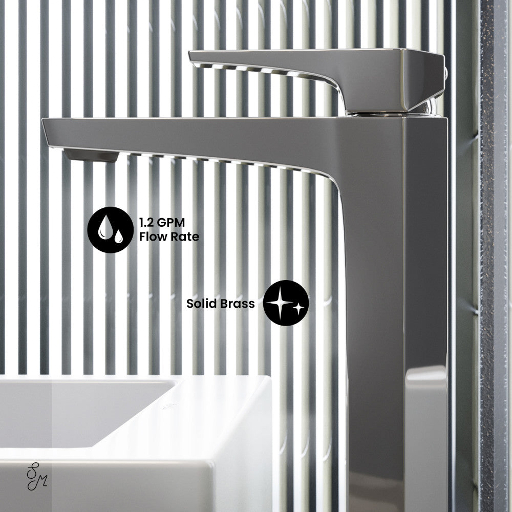 Swiss Madison Voltaire Single Hole, Single-Handle, High Arc Bathroom Faucet in Chrome
