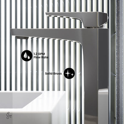 Swiss Madison Voltaire Single Hole, Single-Handle, High Arc Bathroom Faucet in Chrome