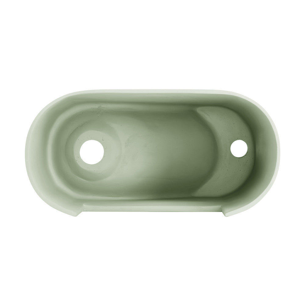 Swiss Madison Terre 18" Right Side Faucet Wall-Mount Bathroom Sink in Palm Green