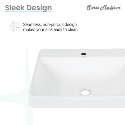Swiss Madison Carre Large Rectangle Vessel Sink