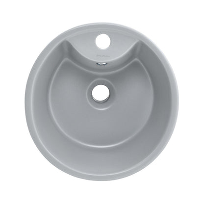 Swiss Madison Monaco Circular Basin Pedestal Sink Matte Grey