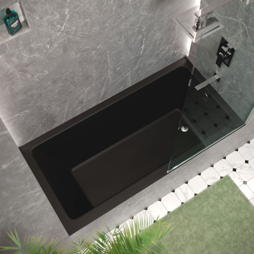 Swiss Madison Voltaire 60" x 30" Right-Hand Drain Alcove Bathtub in Matte Black