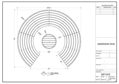 Anderson Teak SET-810 Circular Modular Deep Seating Set