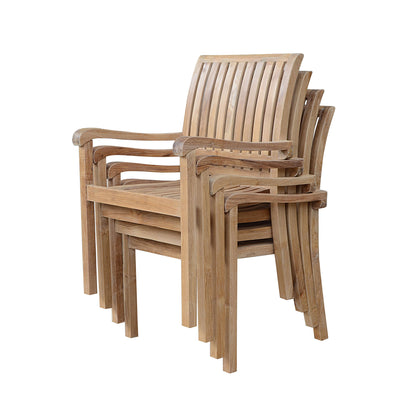 Anderson Teak Aspen Stackable Armchair (Fully Built & 4 pcs in a box)