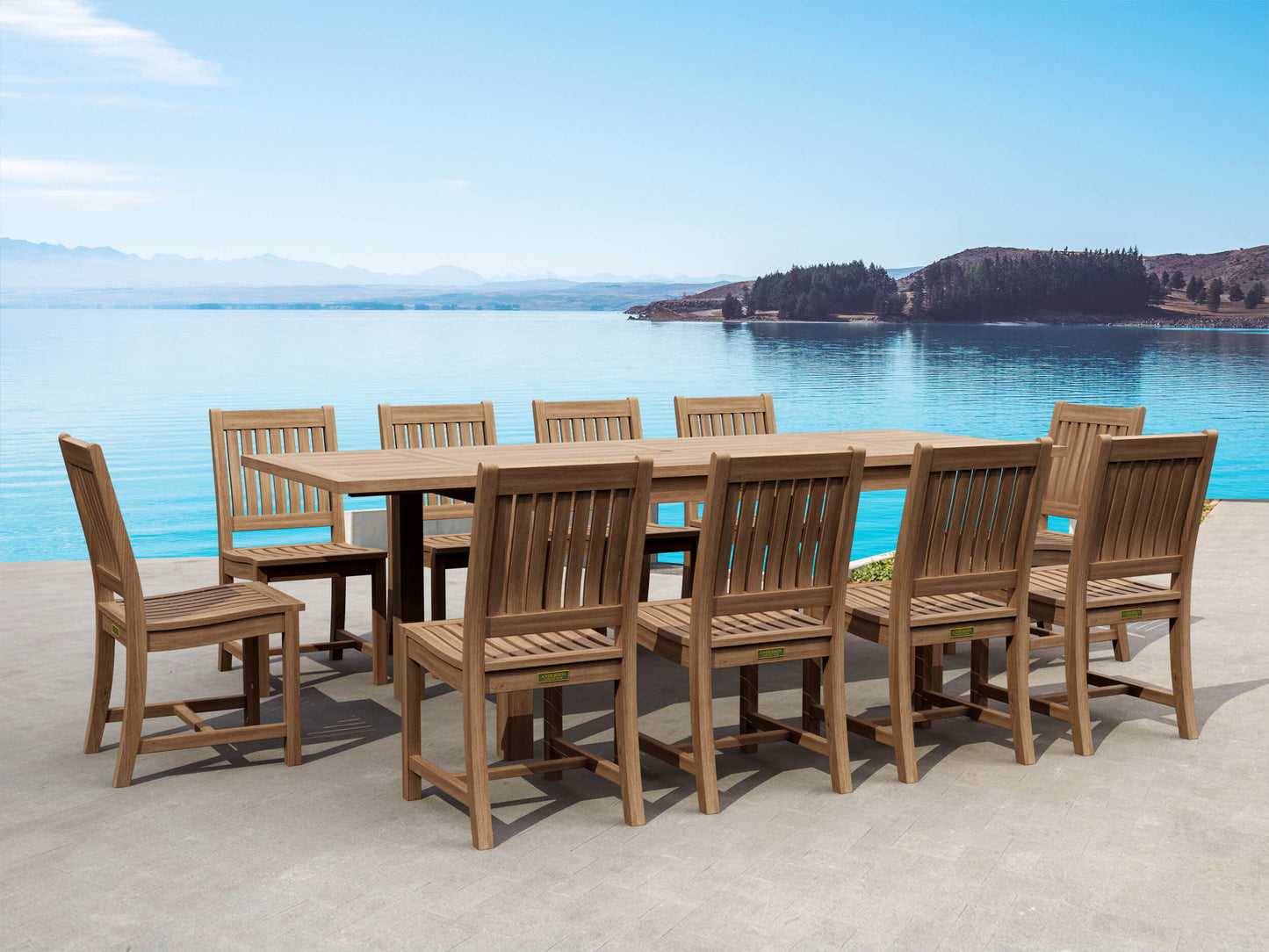 Anderson Teak Bahama Rialto 11-Pieces Rectangular Dining Set