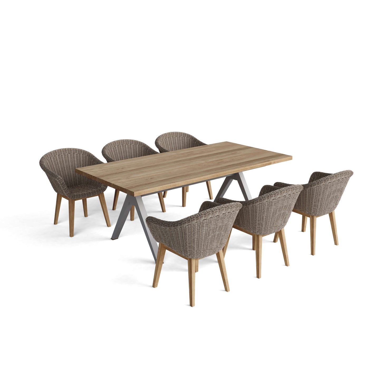 Anderson Teak SET-39A 7-pc Alura Padua Dining Table Set