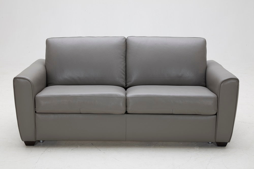 J&M Furniture Jasper Sofa Bed in Grey Leather