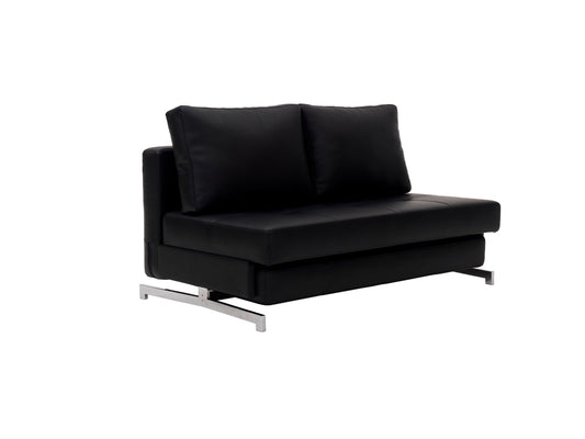 J&M Furniture Premium Sofa Bed K43-2 in Black Leatherette