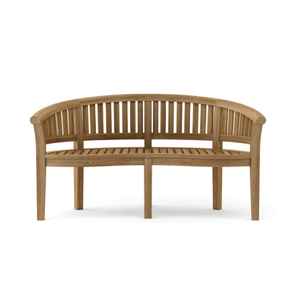 Anderson Teak Curve 3 Seater Bench Extra Thick Wood