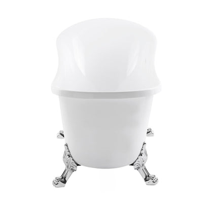 Swiss Madison Cache Single Slipper, Clawfoot Soaking Acrylic Bathtub, Chrome Clawfoot