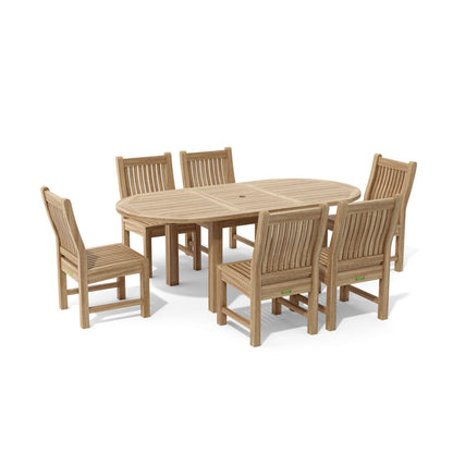 Anderson Teak Bahama Sahara 7-Pieces 8' Rectangular Dining Set