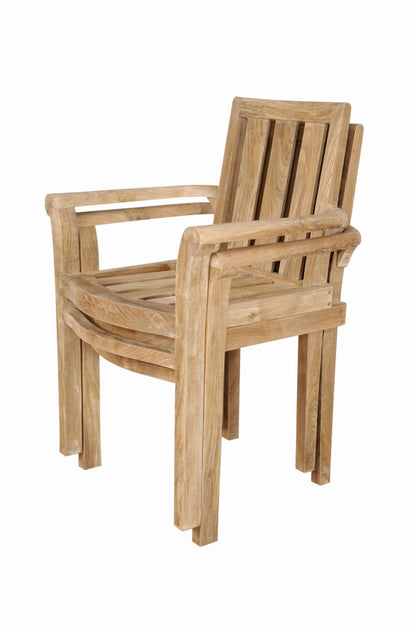 Anderson Teak Classic Stackable Armchair (Fully Built & 4 pcs in a box)