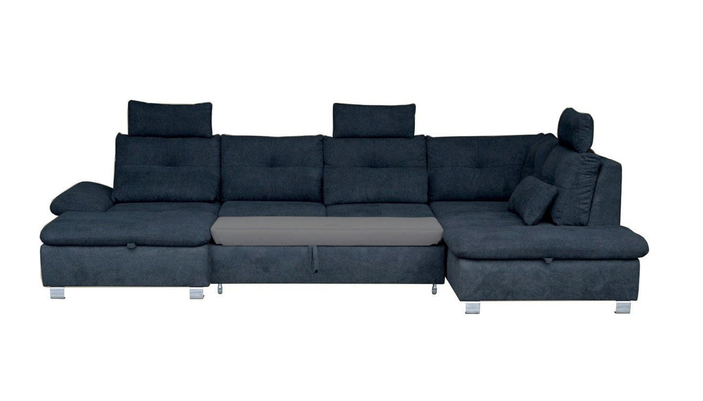 Maxima House Sectional Sleeper Sofa MADEIRA U-Shape with storage