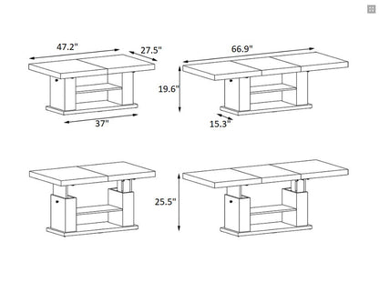 Maxima House Lift Top Coffee Table MATERA, Multi-Function