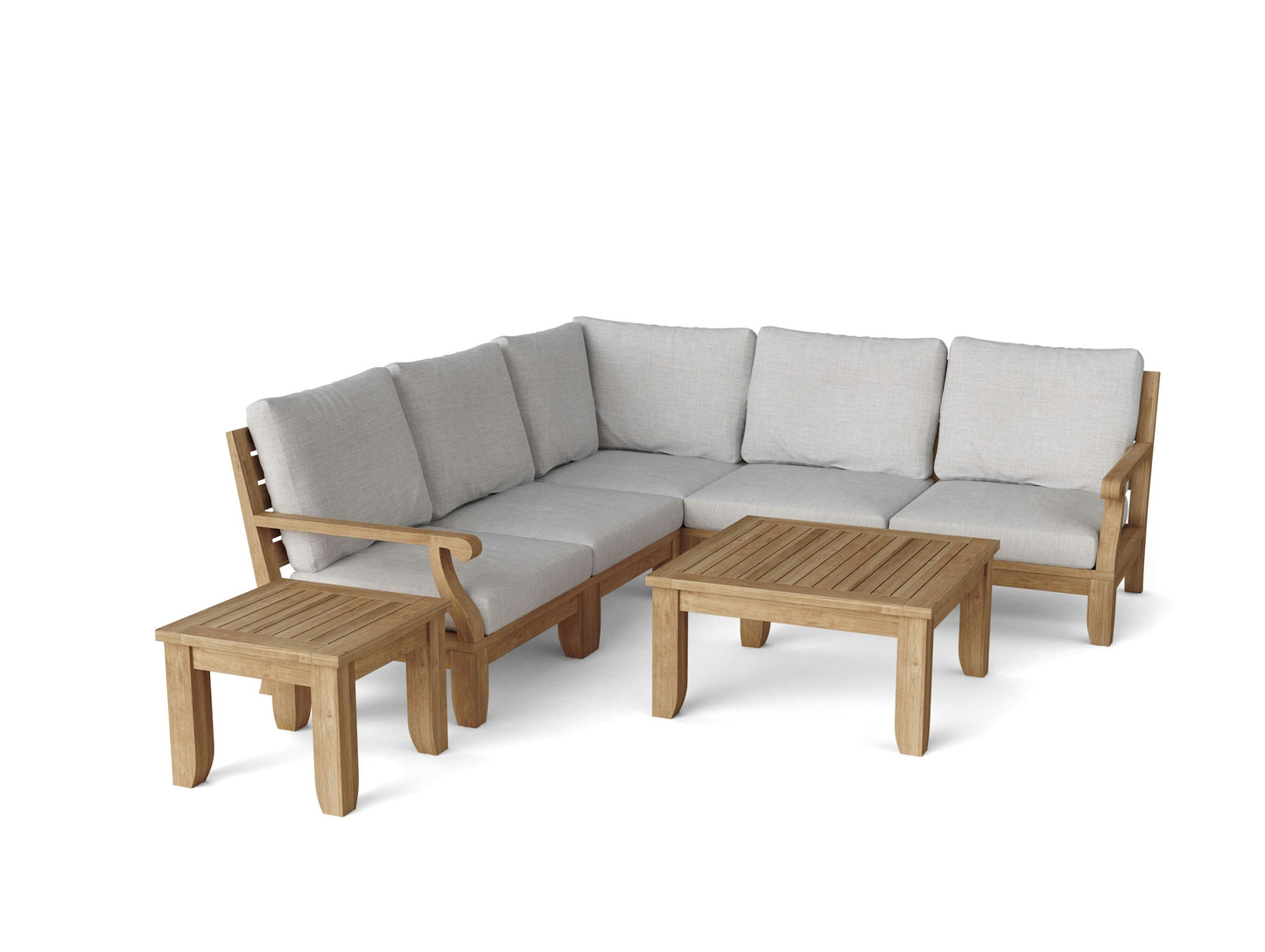 Anderson Teak Riviera Luxe 7-Pieces Modular Set with Square Tables