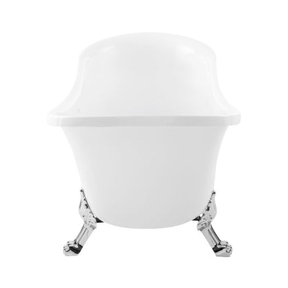 Swiss Madison Cache Single Slipper, Clawfoot Soaking Acrylic Bathtub, Chrome Clawfoot