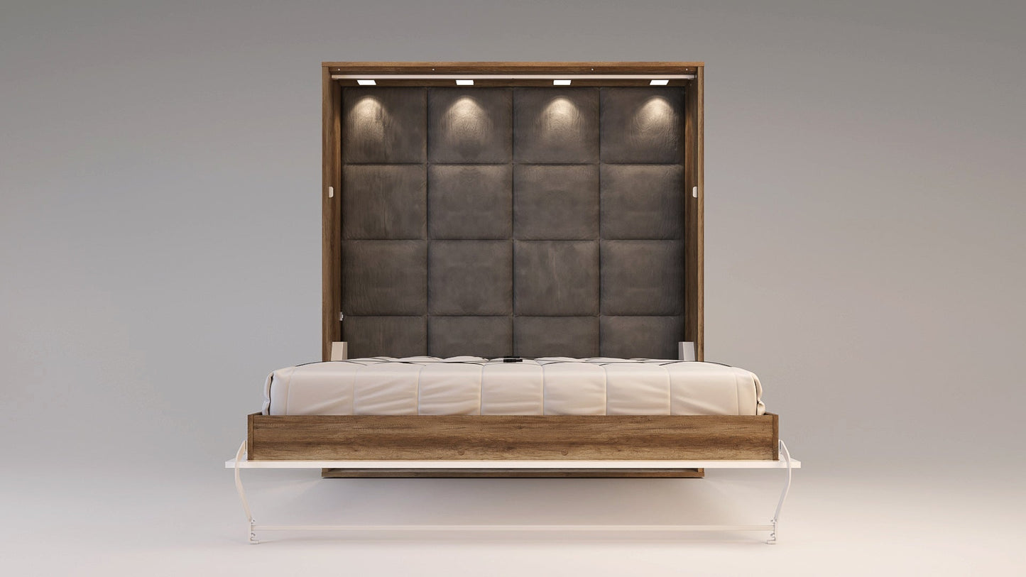 Maxima House Murphy bed INVENTO, European King size with LED and mattress included.