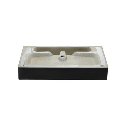Swiss Madison Claire 30 Ceramic Console Sink Matte Black Basin Chrome Legs