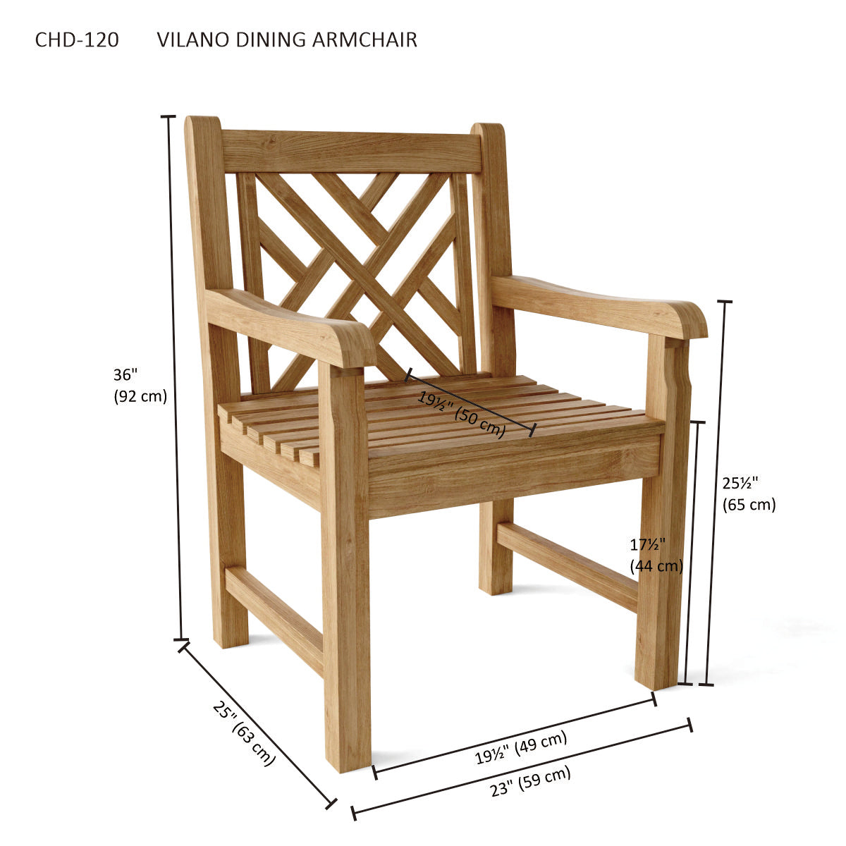 Anderson Teak Vilano Dining Armchair