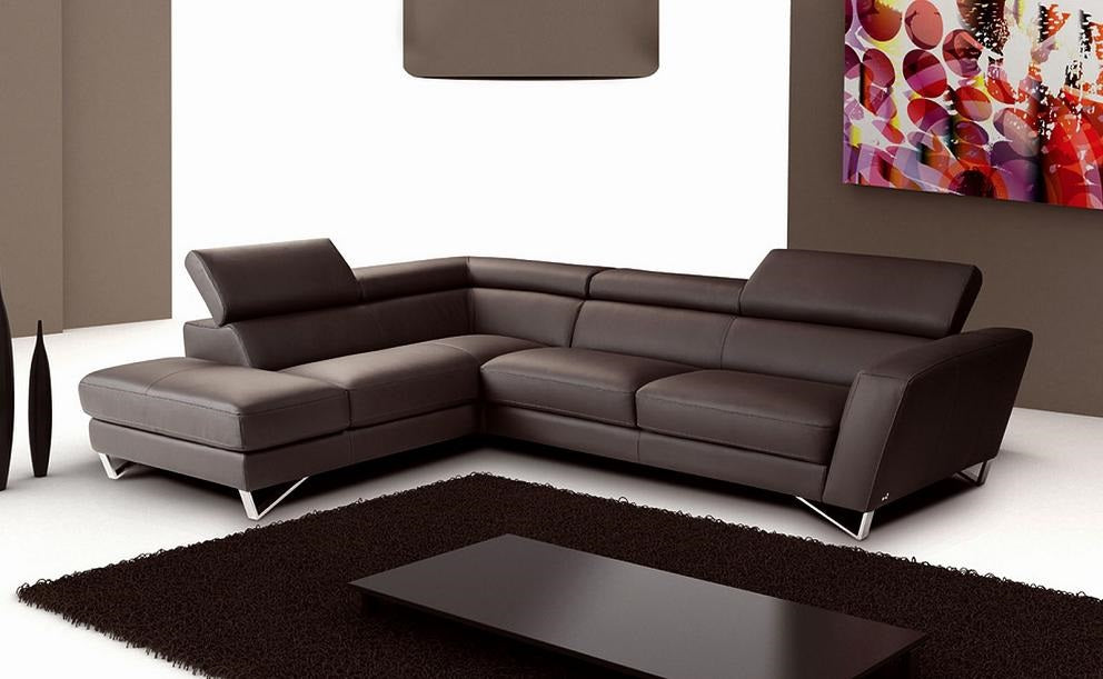 J&M Furniture Sparta Chocolate Color Left Hand Facing