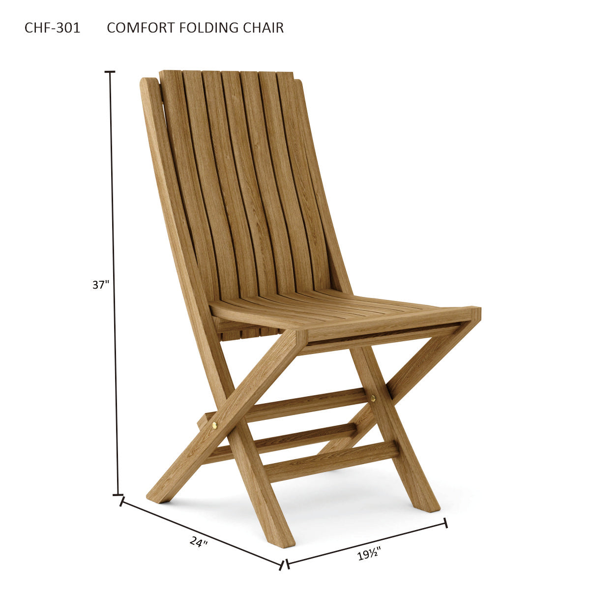 Anderson Teak Comfort Folding Chair (sell & price per 2 chairs only)