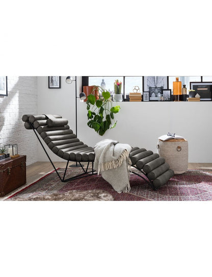 Maxima House ROSABEL Leather Chaise Lounge