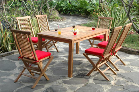 Anderson Teak Montage Bristol 7-Pieces Dining Set