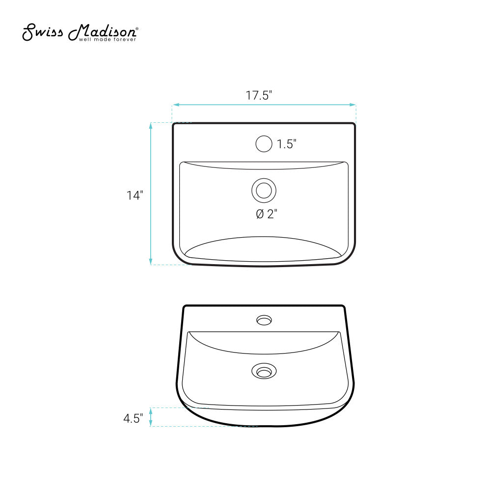 Swiss Madison St. Tropez Wall Mount Sink