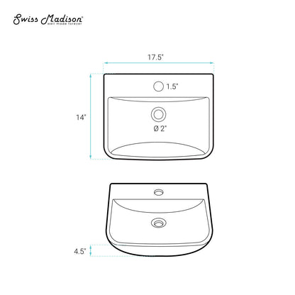 Swiss Madison St. Tropez Wall Mount Sink