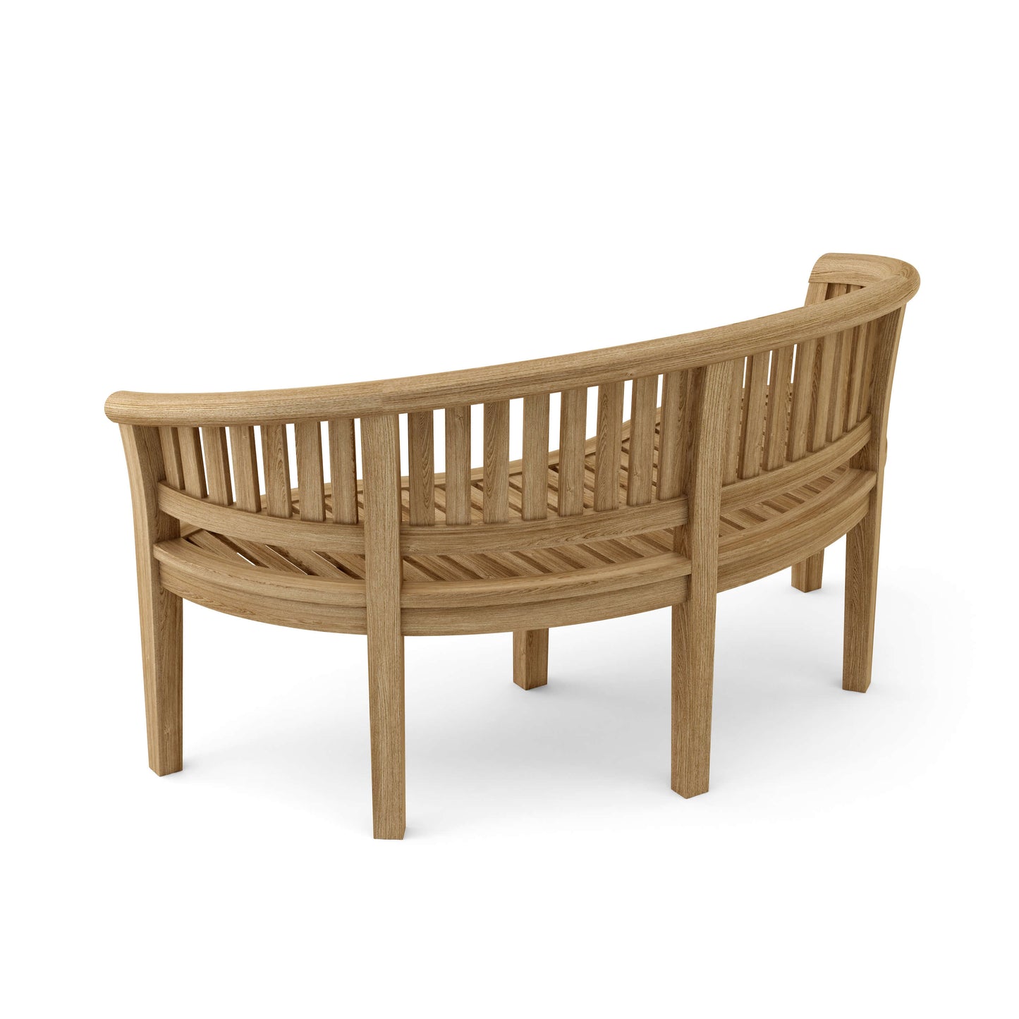 Anderson Teak Curve 3 Seater Bench Extra Thick Wood