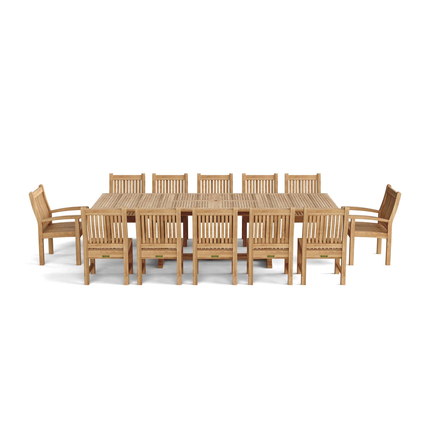 Anderson Teak Valencia Sahara 13-Pieces Rectangular Dining Set