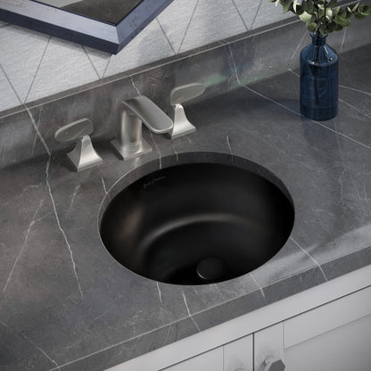 Swiss Madison Monaco 16" Ceramic Undermount Bathroom Sink in Matte Black