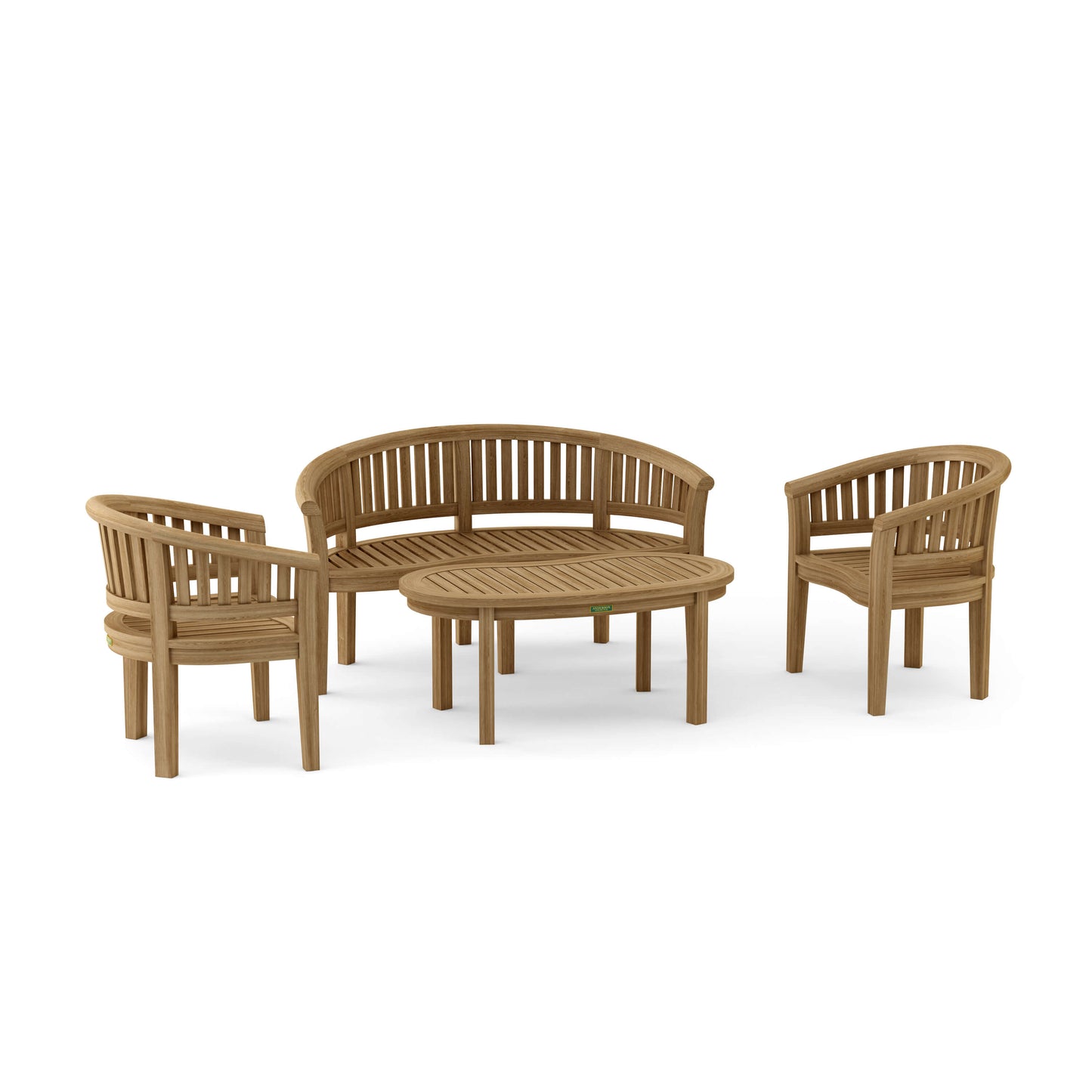 Anderson Teak Curve 4-Pieces Conversation Set