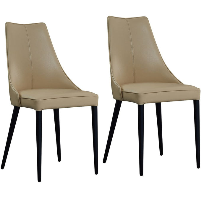 Milano | Genuine Leather Dining Chairs With Metal Legs, 18991-T